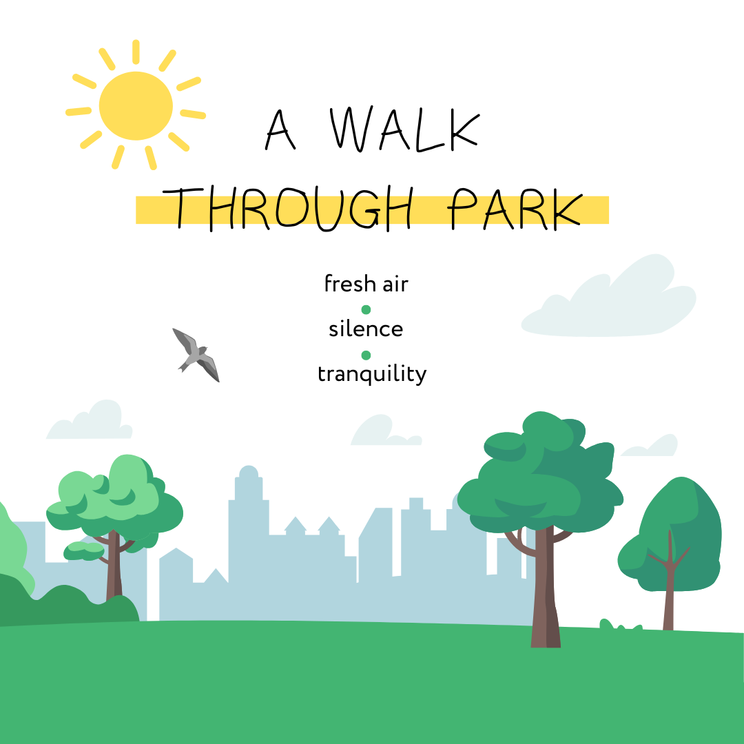 walk through park 
